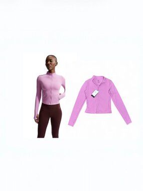 Nike Zenvy InfinaSoft Jacket Light Magenta Pink Cropped Women's Small New